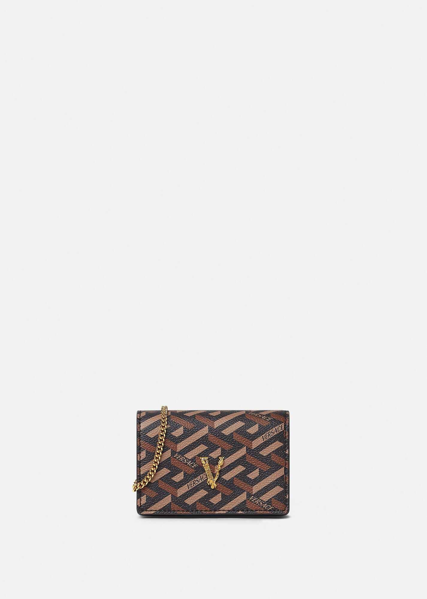 Virtus La Greca Print Mini Chain Wallet - 1