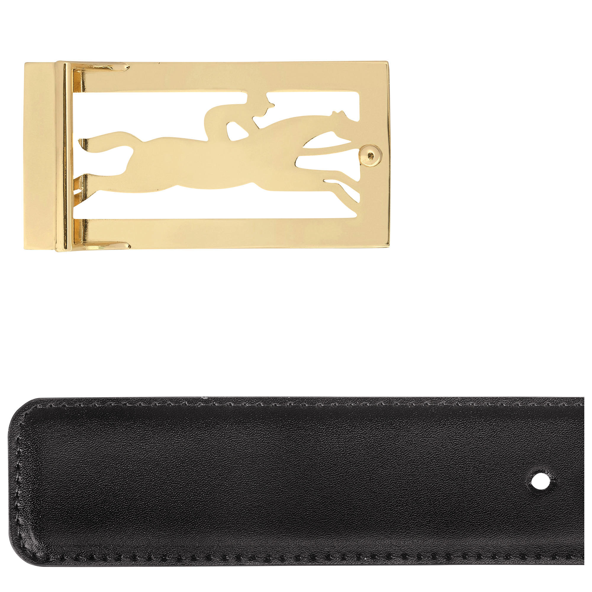 Delta Box Men's belt Black/Mocha - Leather - 3