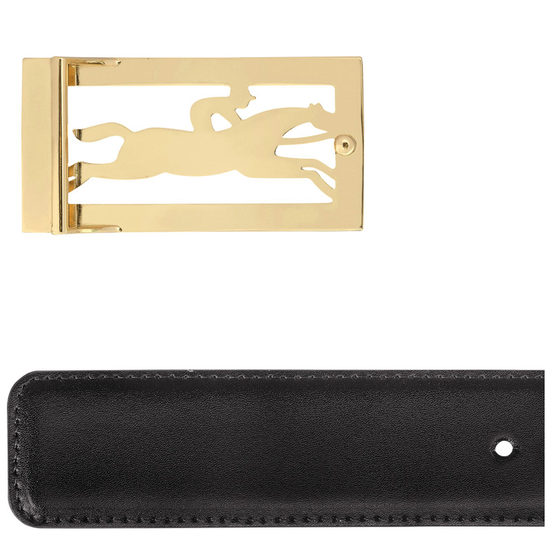 Delta Box Men's belt Black/Mocha - Leather 3