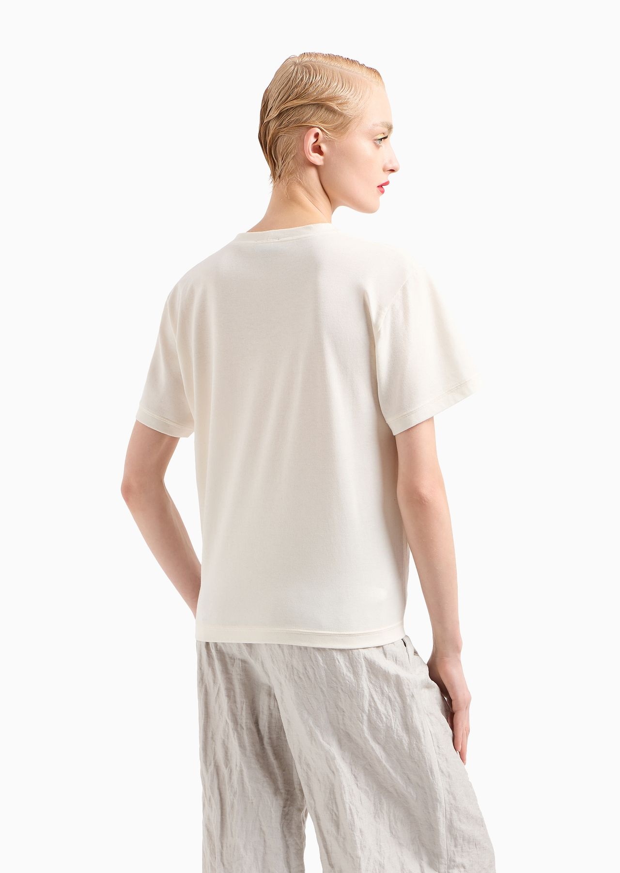 Denim Collection oversized cotton-blend jersey T-shirt - 3