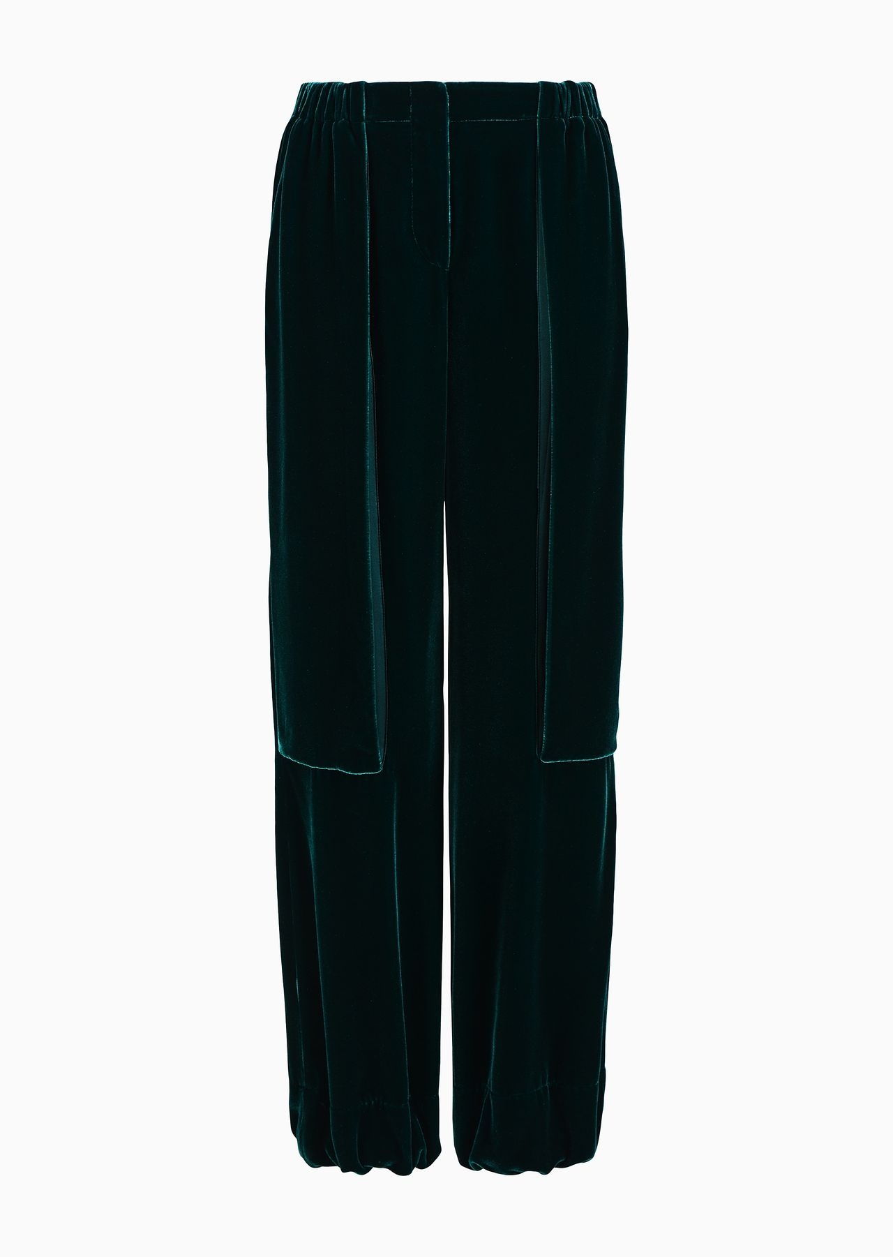 Draped velvet trousers - 1