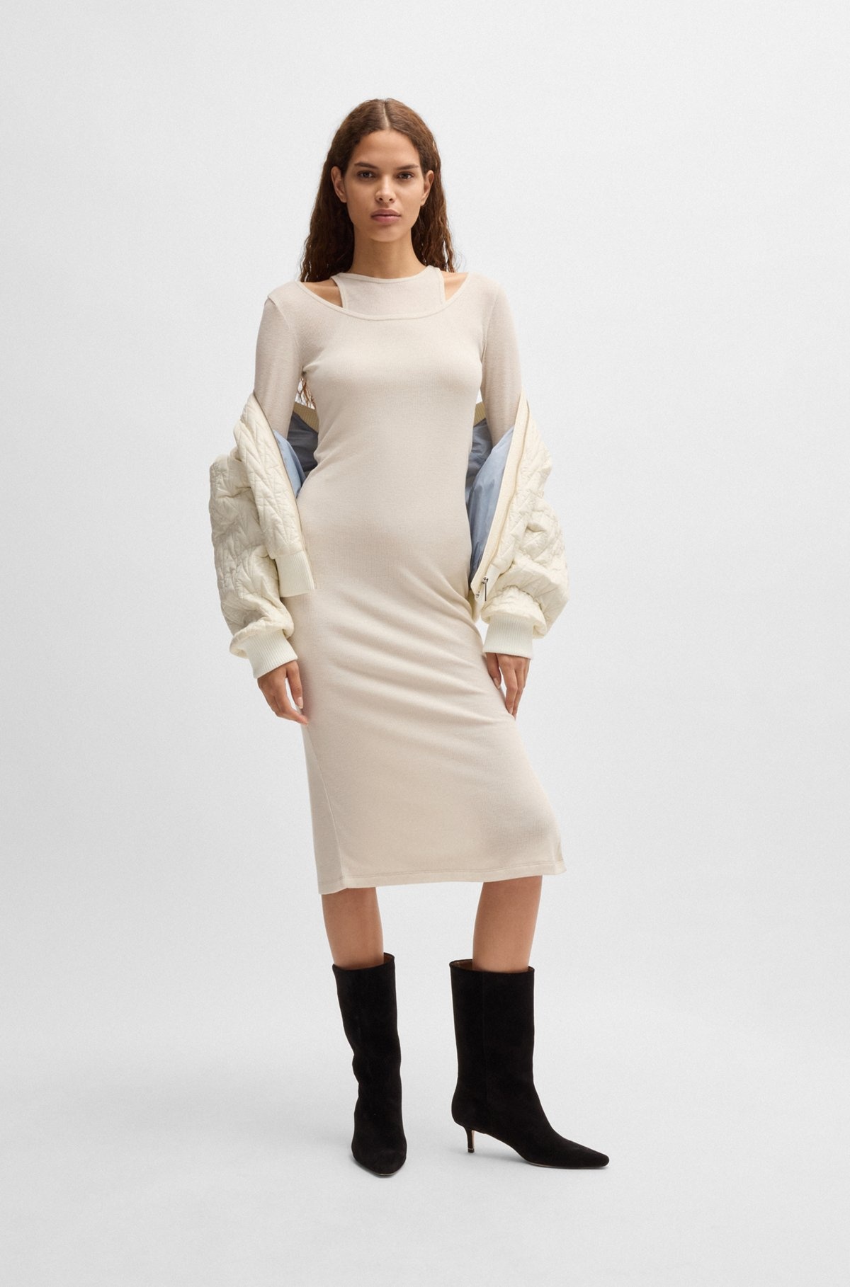 TWO-IN-ONE DRESS WITH LAYERED EFFECT - 3
