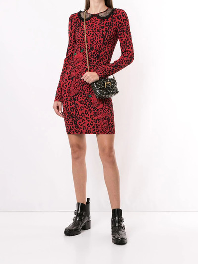 REDValentino leopard pattern fitted dress outlook