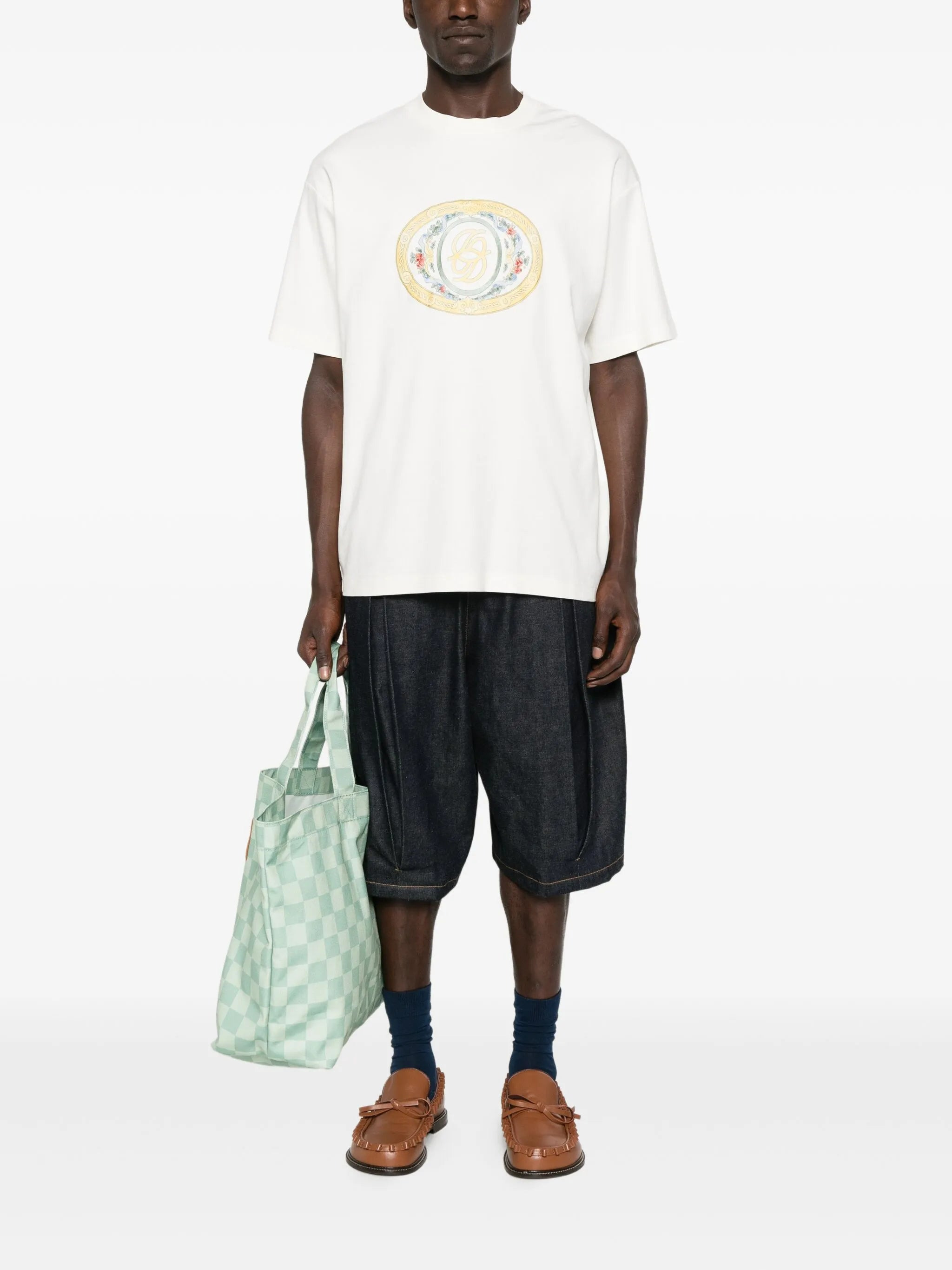 Drole De Monsieur Oval-frame Logo T-shirt - 4