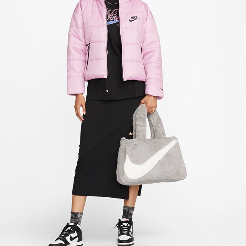 Nike NSW Faux Fur Tote Bag 'Grey White' DQ5804-012 - 6
