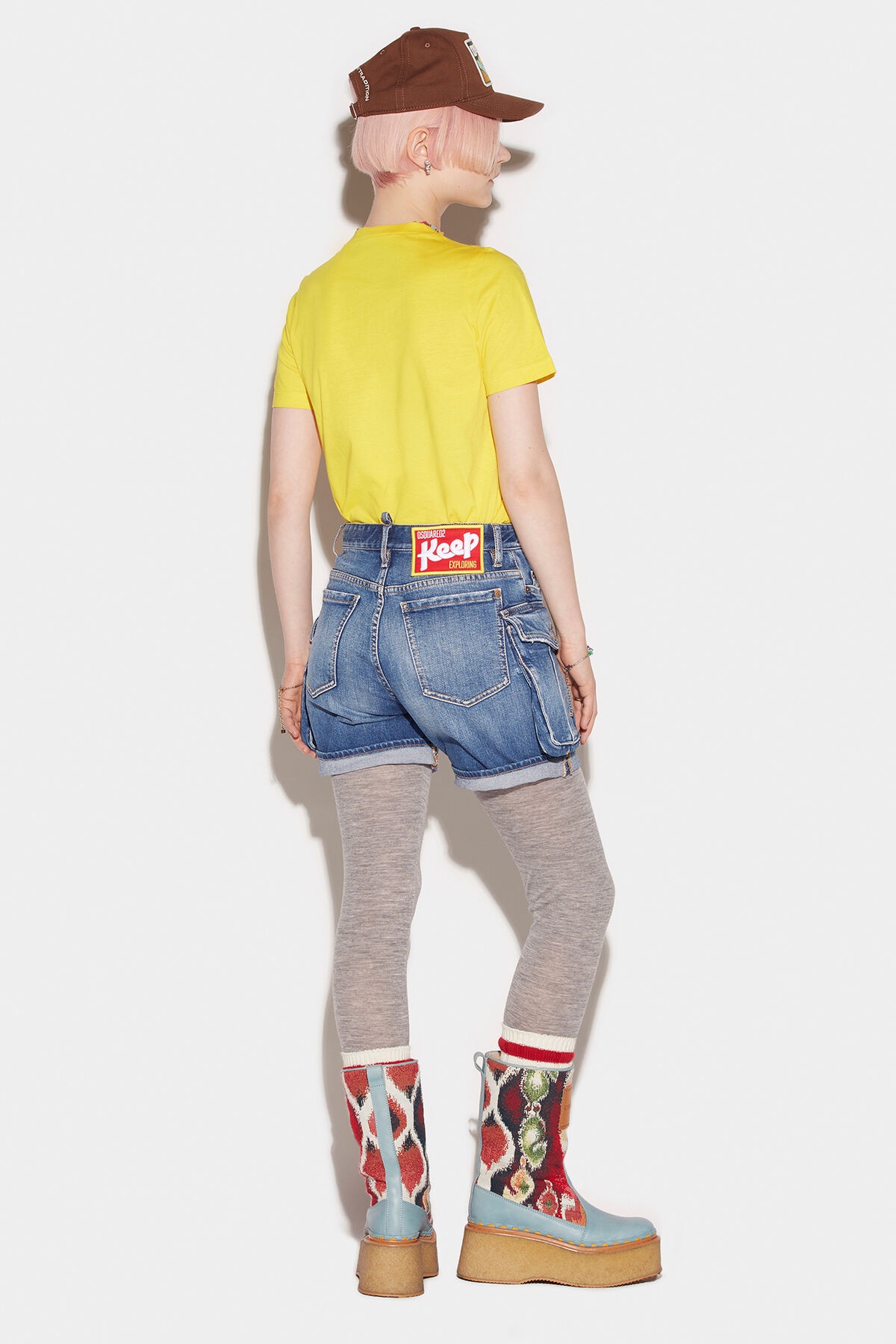 BROKEN WASH DENIM SHORTS - 2