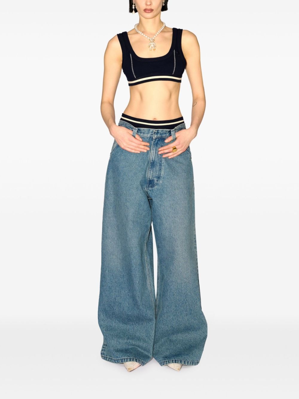 wide-leg jeans - 2