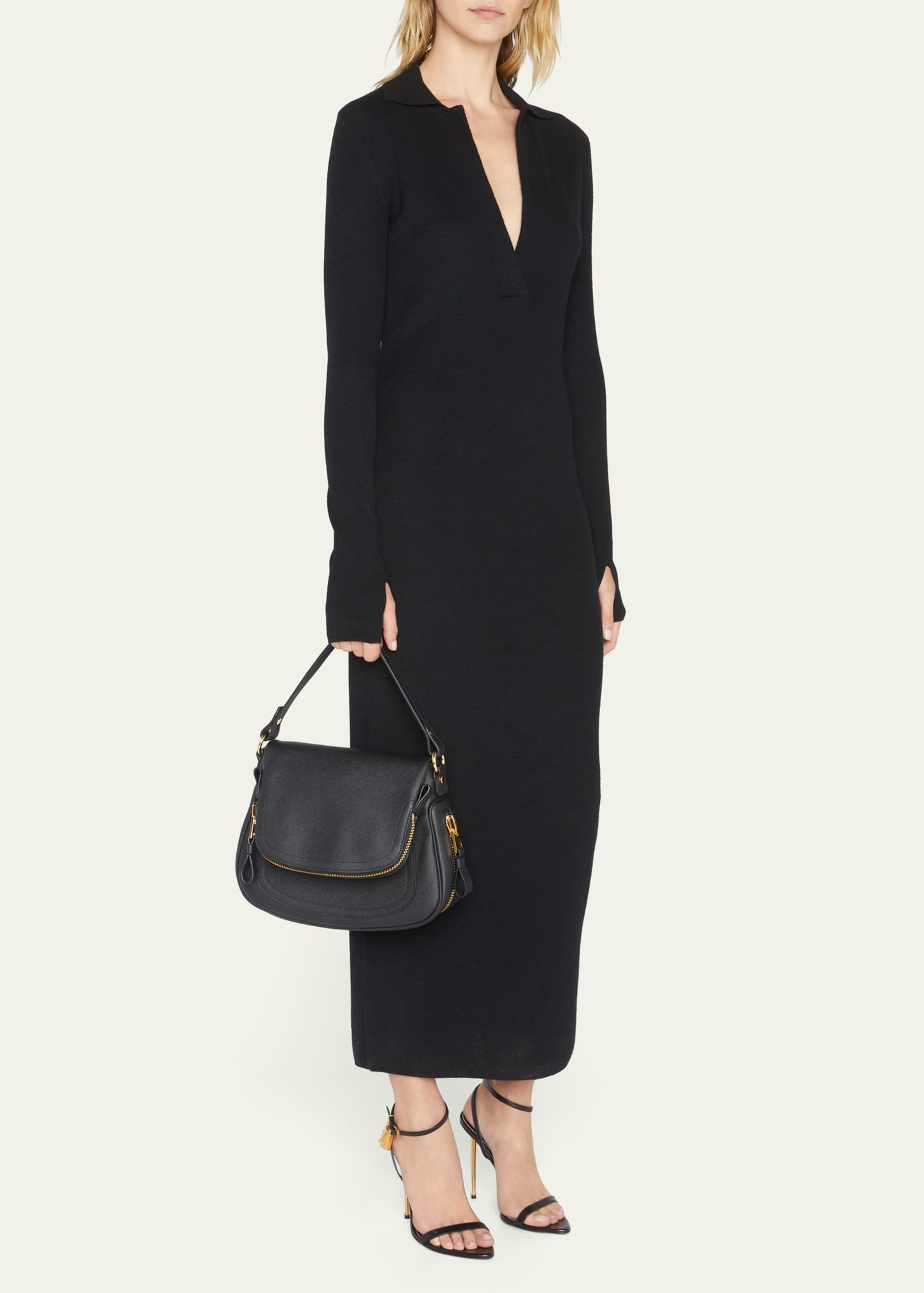 Jennifer Medium Grained Leather Shoulder Bag - 6