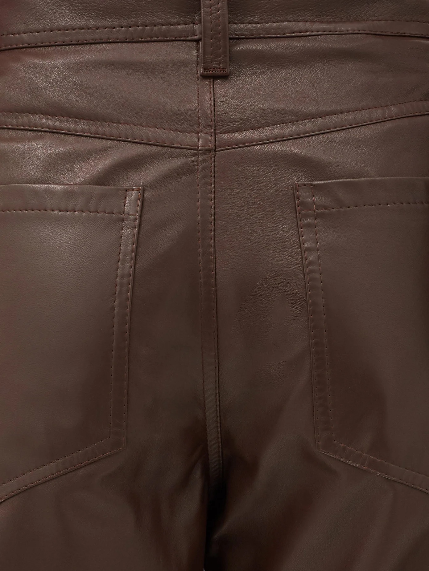 Wide-leg leather trousers - 4