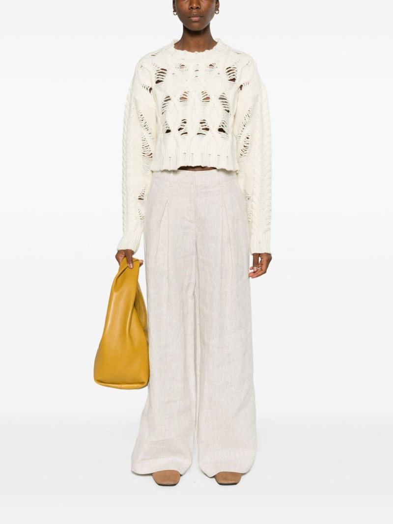 AISLING CAMPS cable-knit cropped jumper outlook