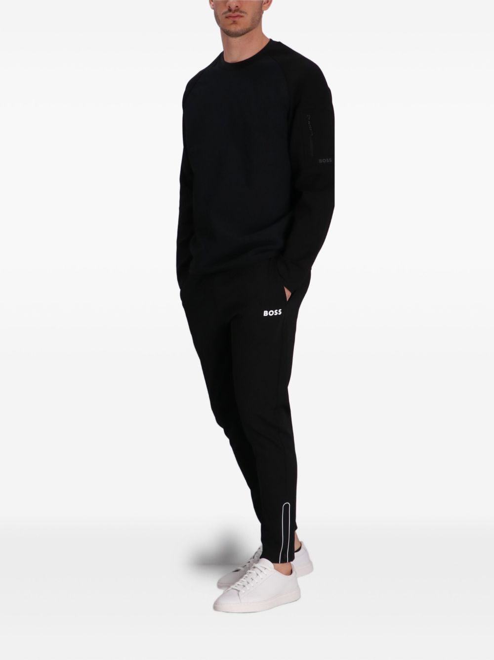 logo-detail zip-cuffed track pants - 2