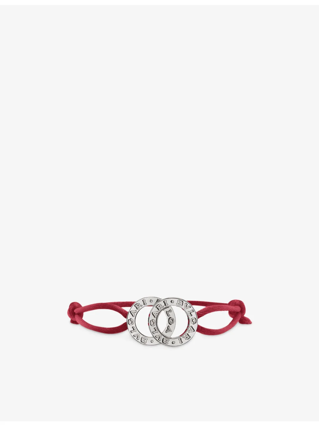 BVLGARI BVLGARI 925 Sterling Silver and Cord Bracelet - 1