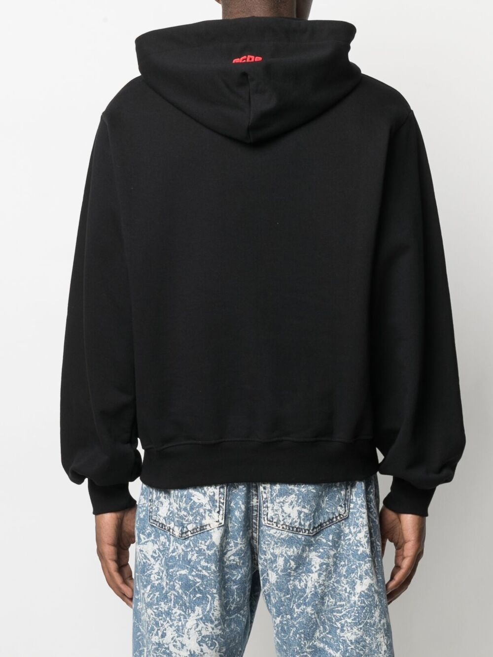 logo-print cotton hoodie - 4