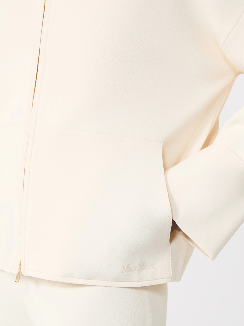 FORMATO Viscose crêpe yarn cardigan - IVORY 6