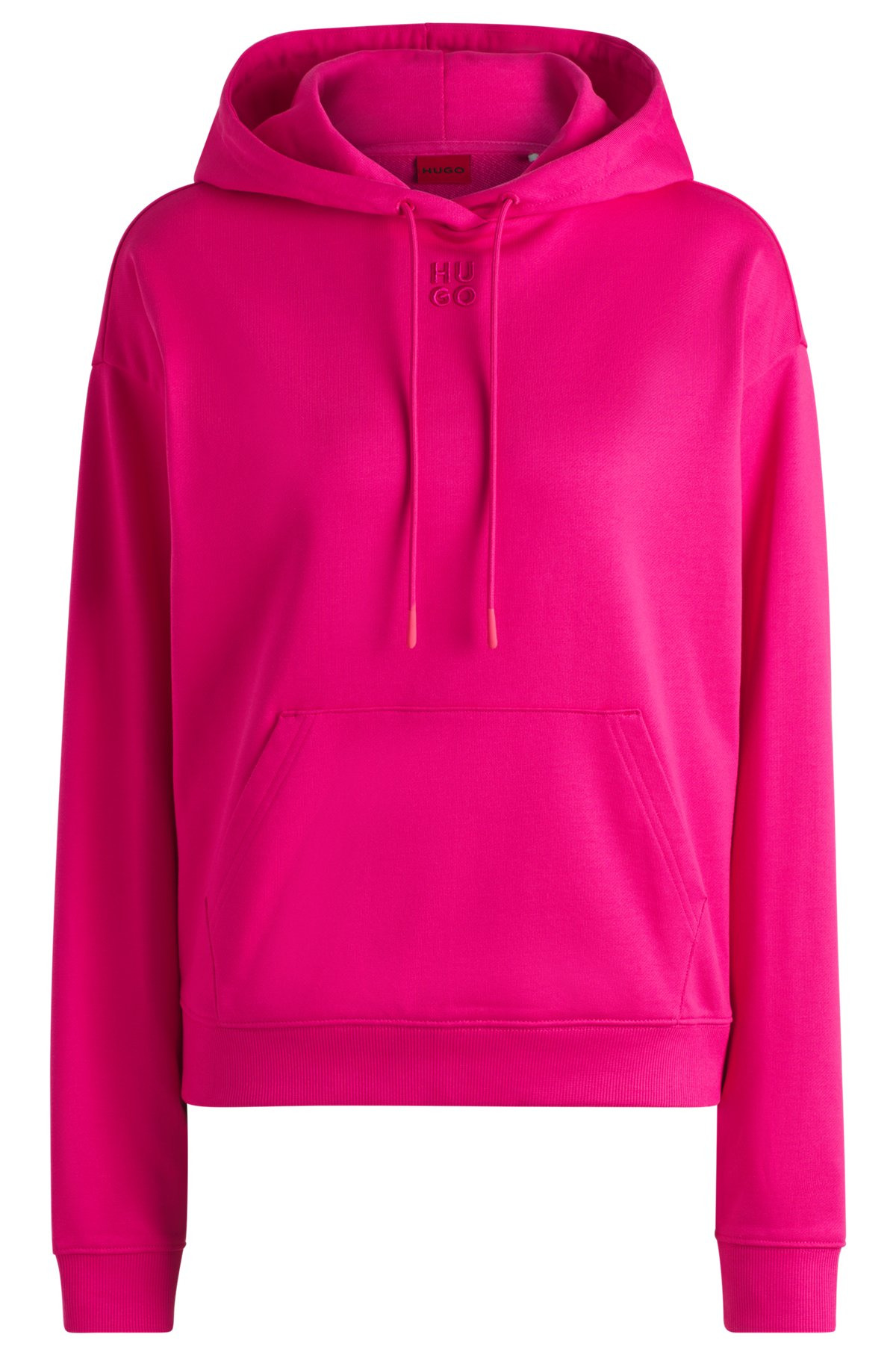 COTTON-TERRY HOODIE WITH STACKED LOGO EMBROIDERY - 1