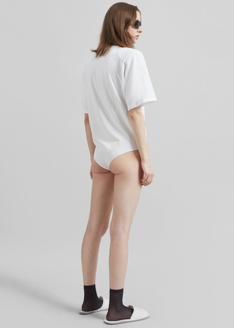 Meida Padded T-Shirt Bodysuit - White 9