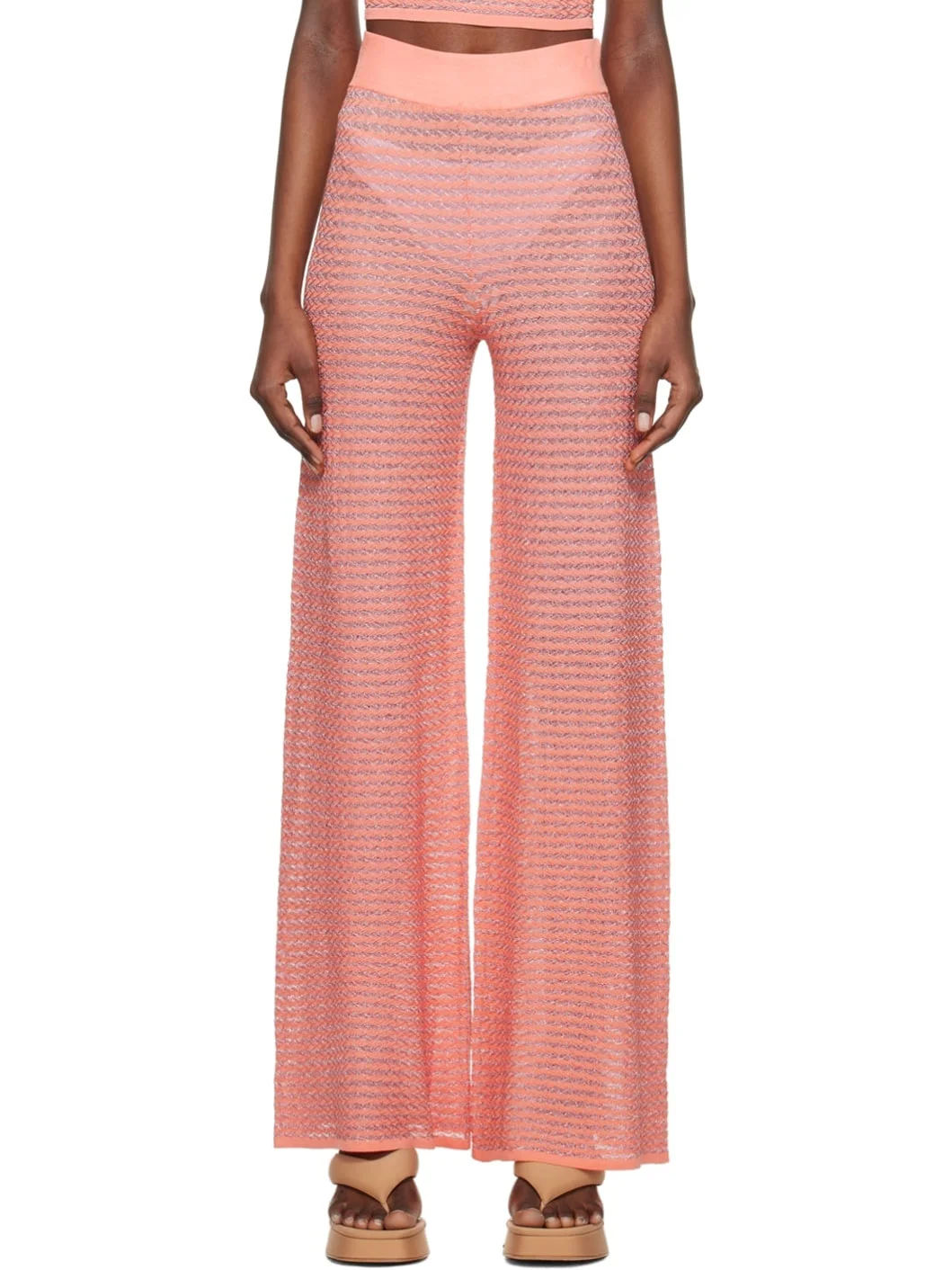 Orange Striped Lounge Pants - 1