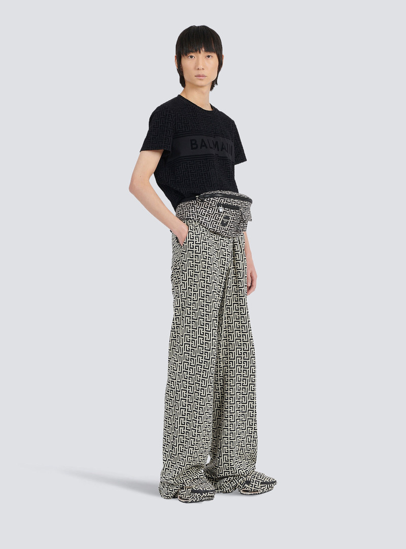 Balmain Wide jersey Balmain monogram pants outlook