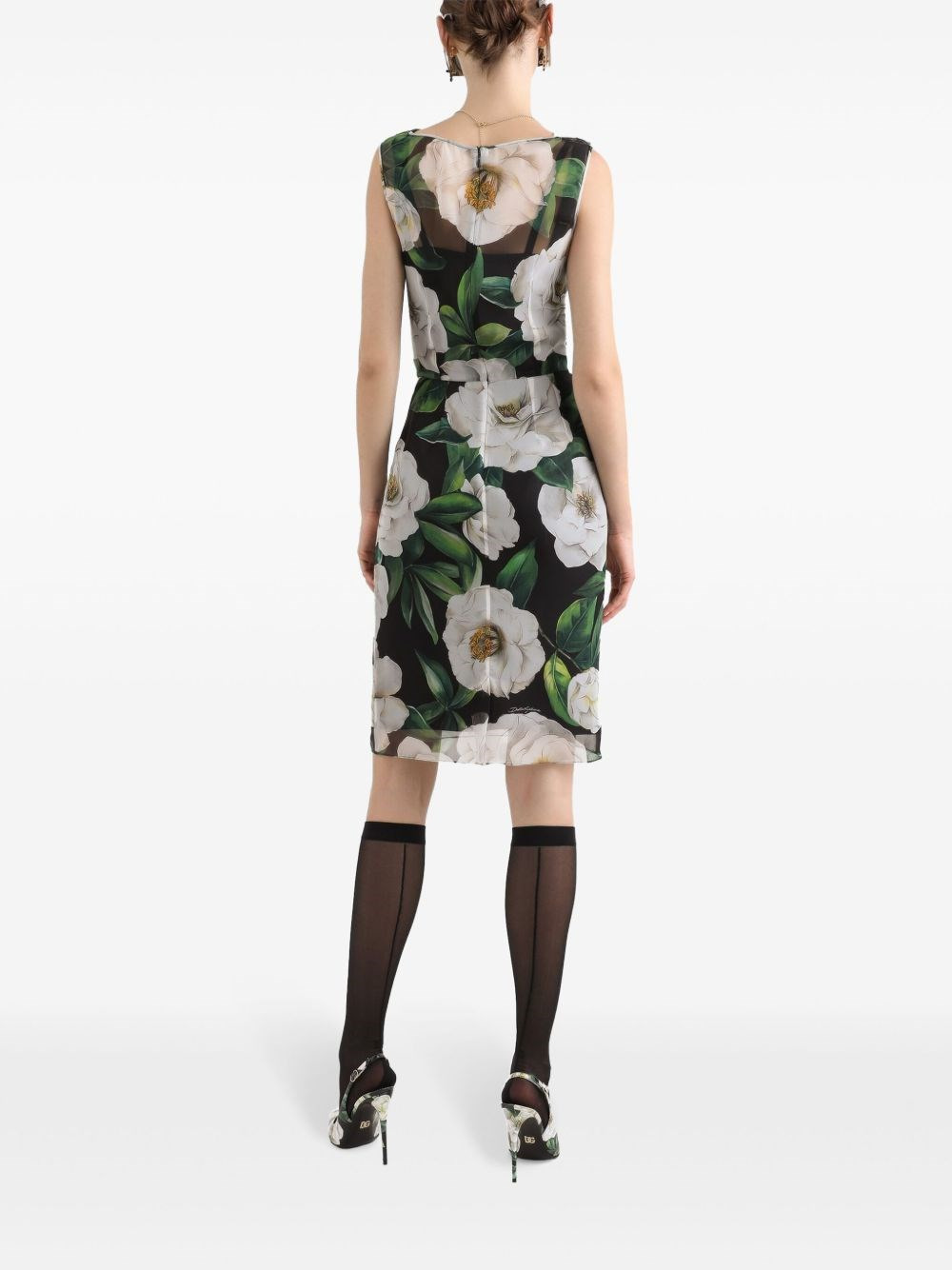 Printed silk dress - 3