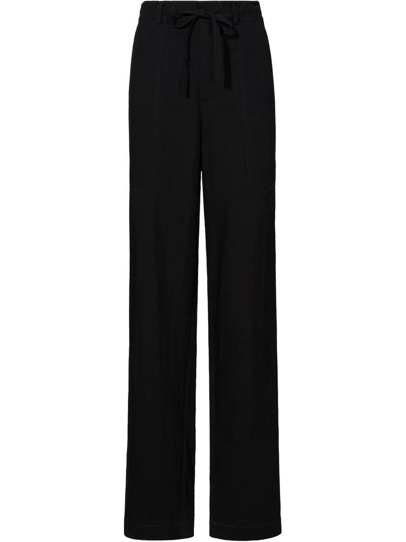 drawstring straight-leg trousers 1