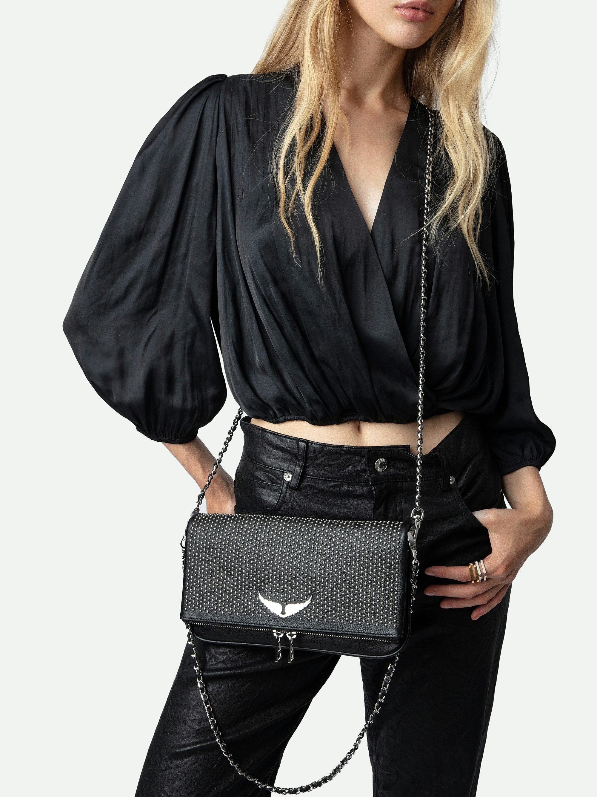 Rock Dotted Swiss Clutch - 6