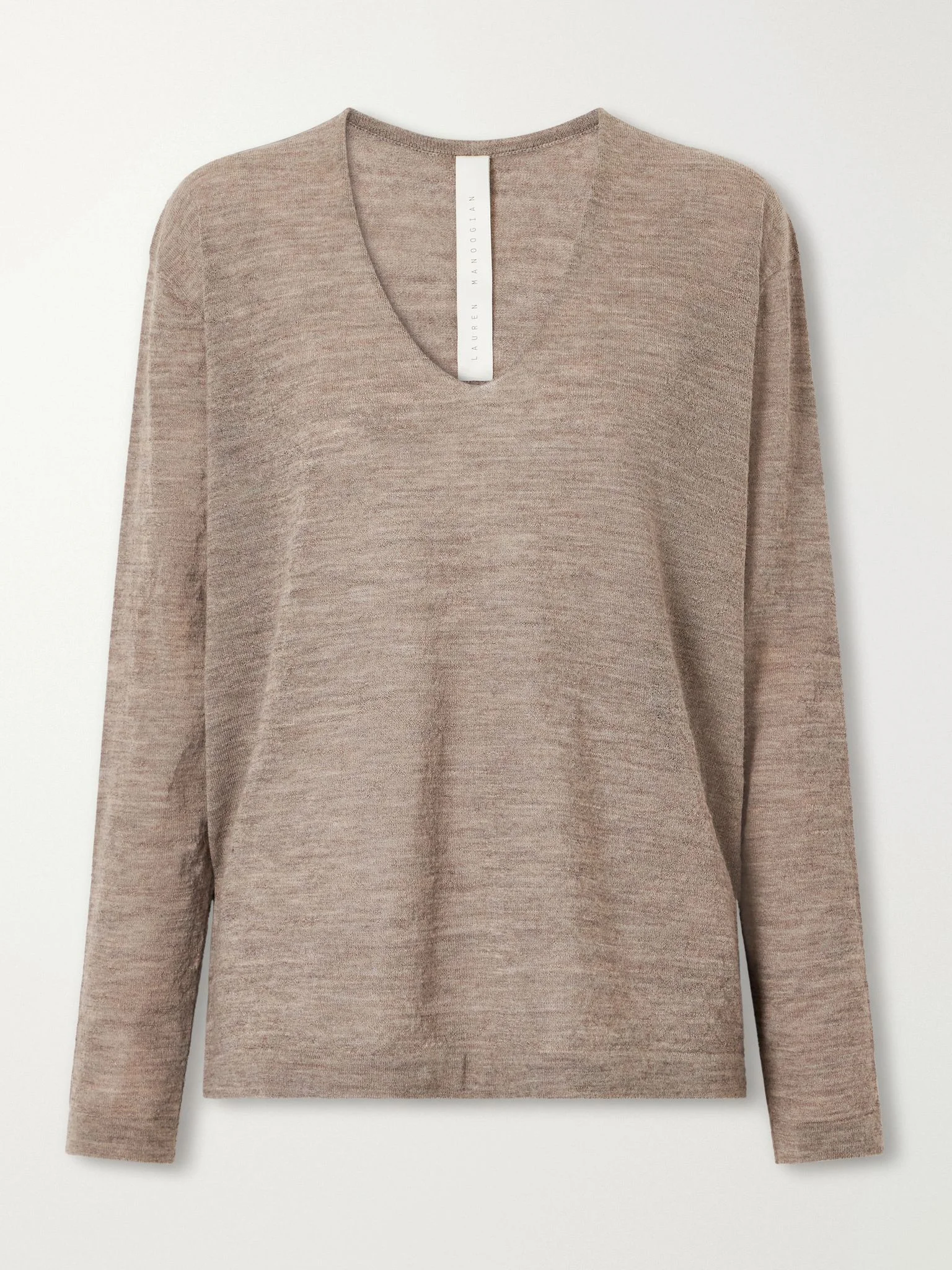 Merino and alpaca wool-blend sweater Gray - 1