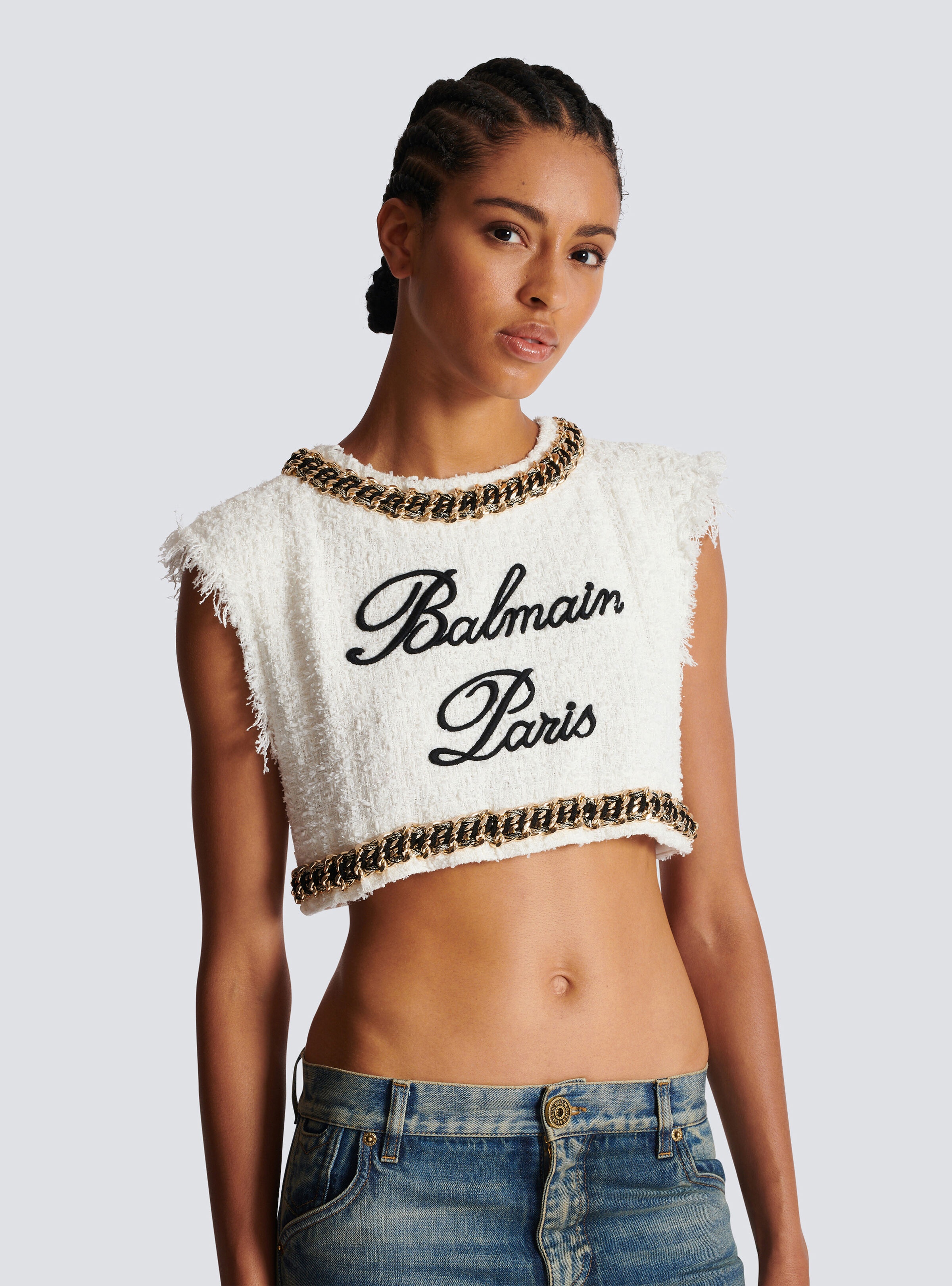 BALMAIN ズボン BALMAIN - ヴィンテージ ZIPバイカー デニムパンツ / BH2 PANTS