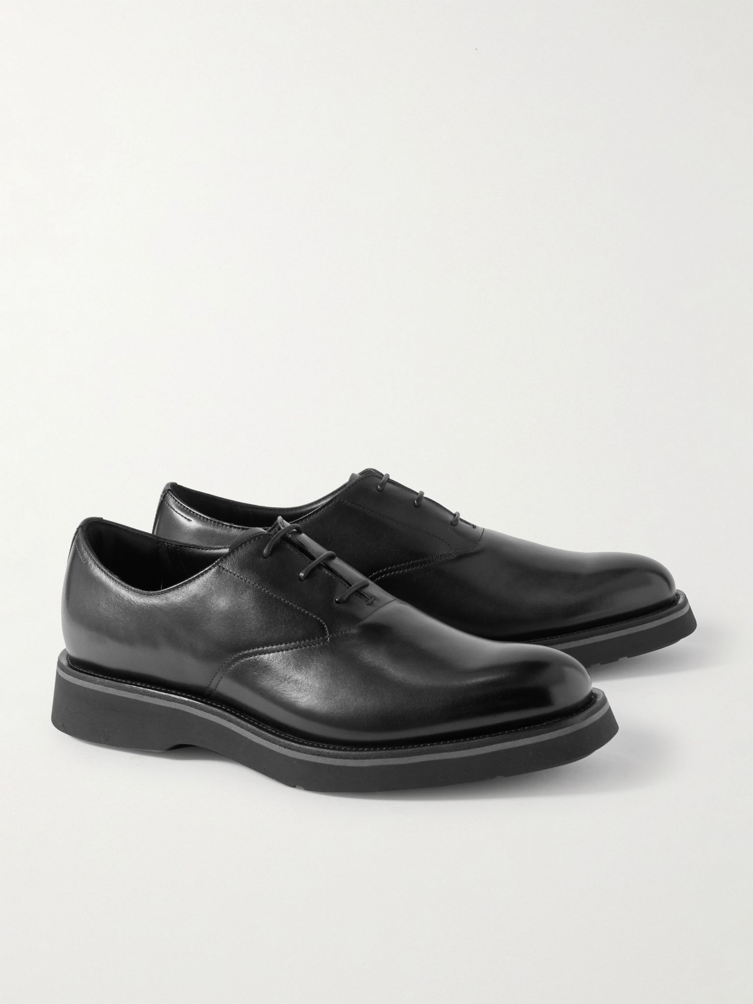 Alessio Leather Derby Shoes Black - 4