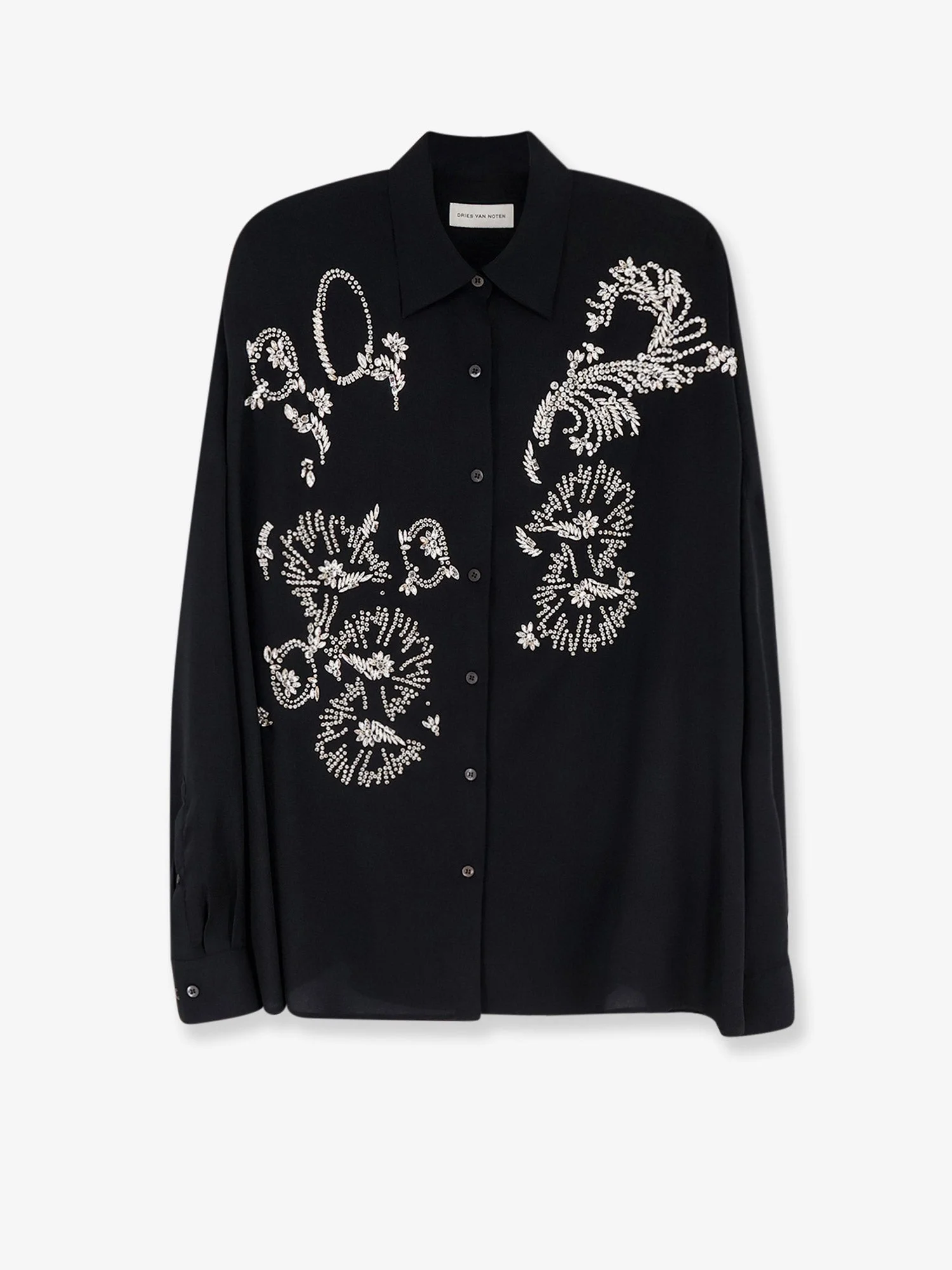 Dries Van Noten Women Casia Shirt With Rhinestones - 1