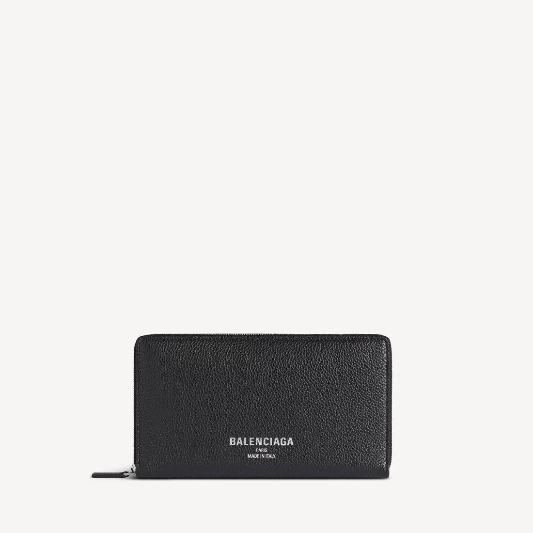 Men's Credit Continental Zip Wallet in Black - 1
