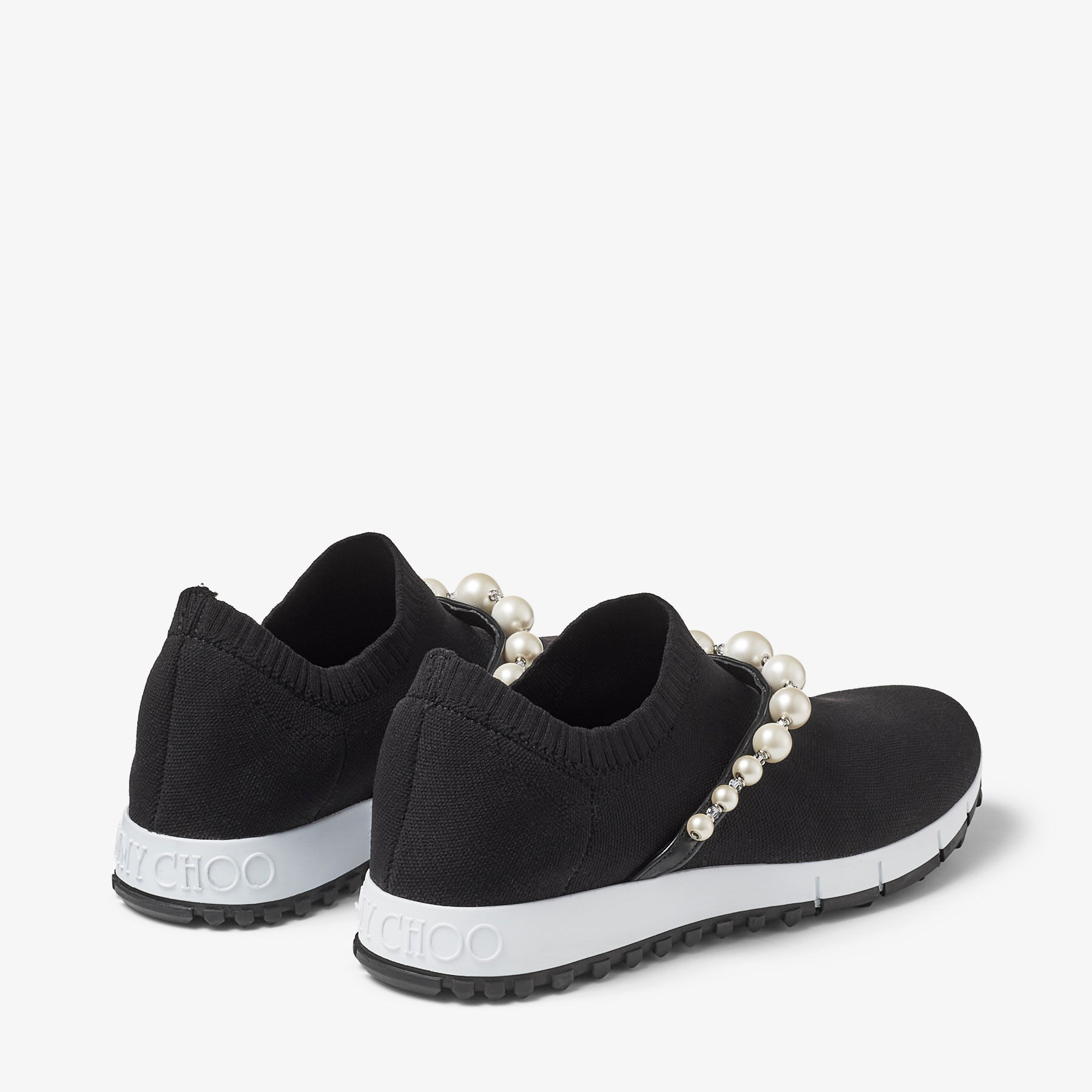 Venice
Black Knit Trainers with Pearls - 7