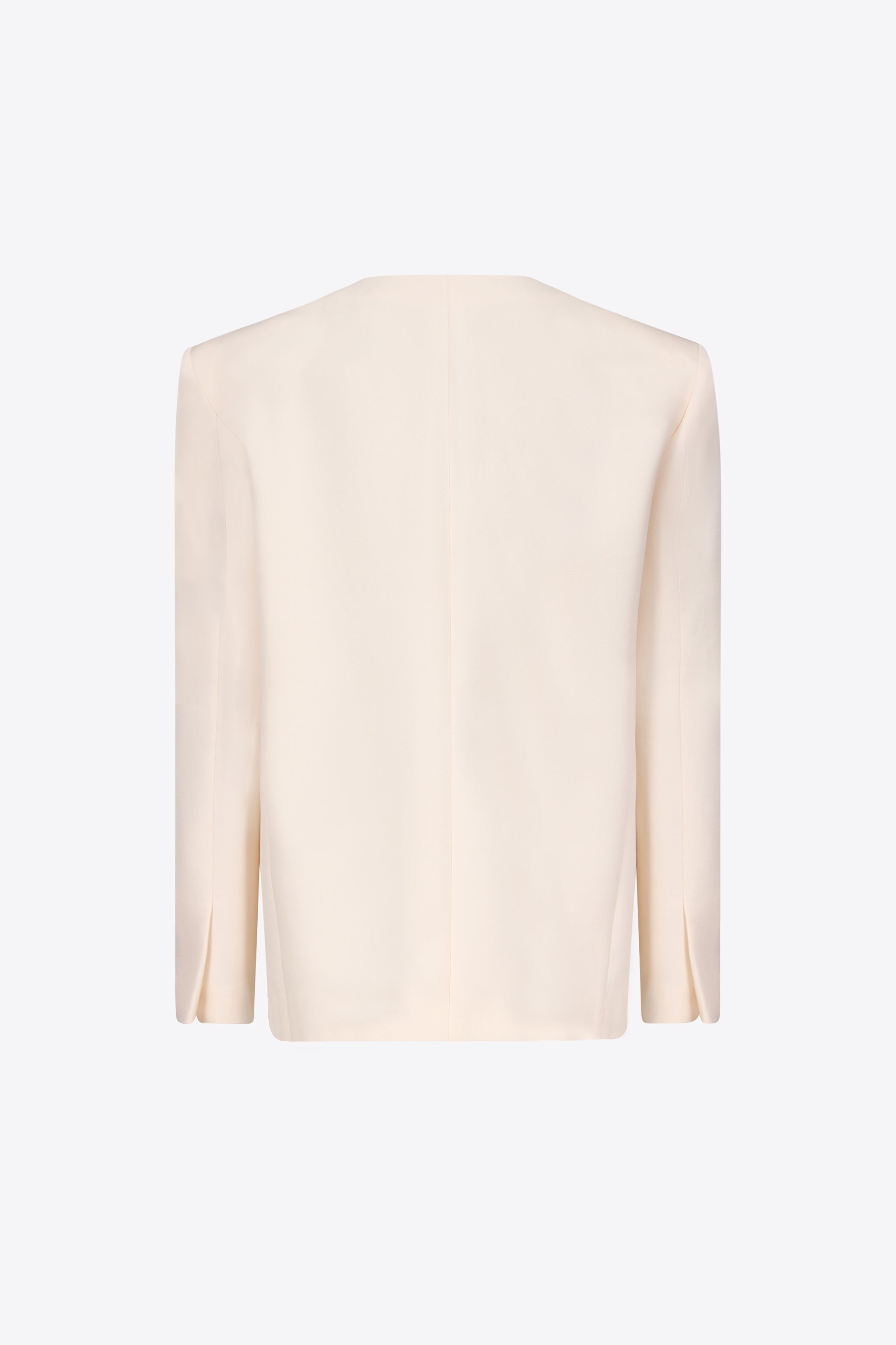 CRYSTAL BROOCH COLLARLESS BLAZER - 2