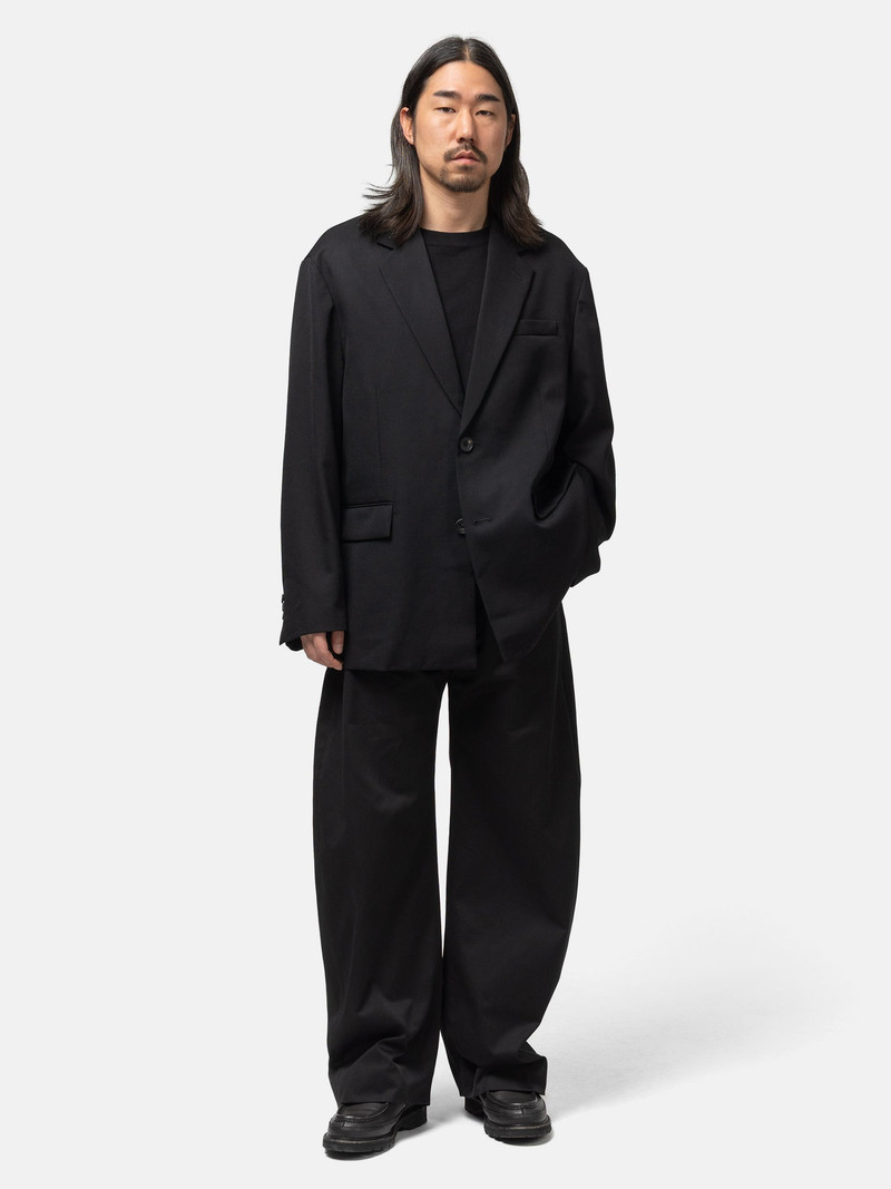 ssstein Cotton Satin Round Pants Black outlook