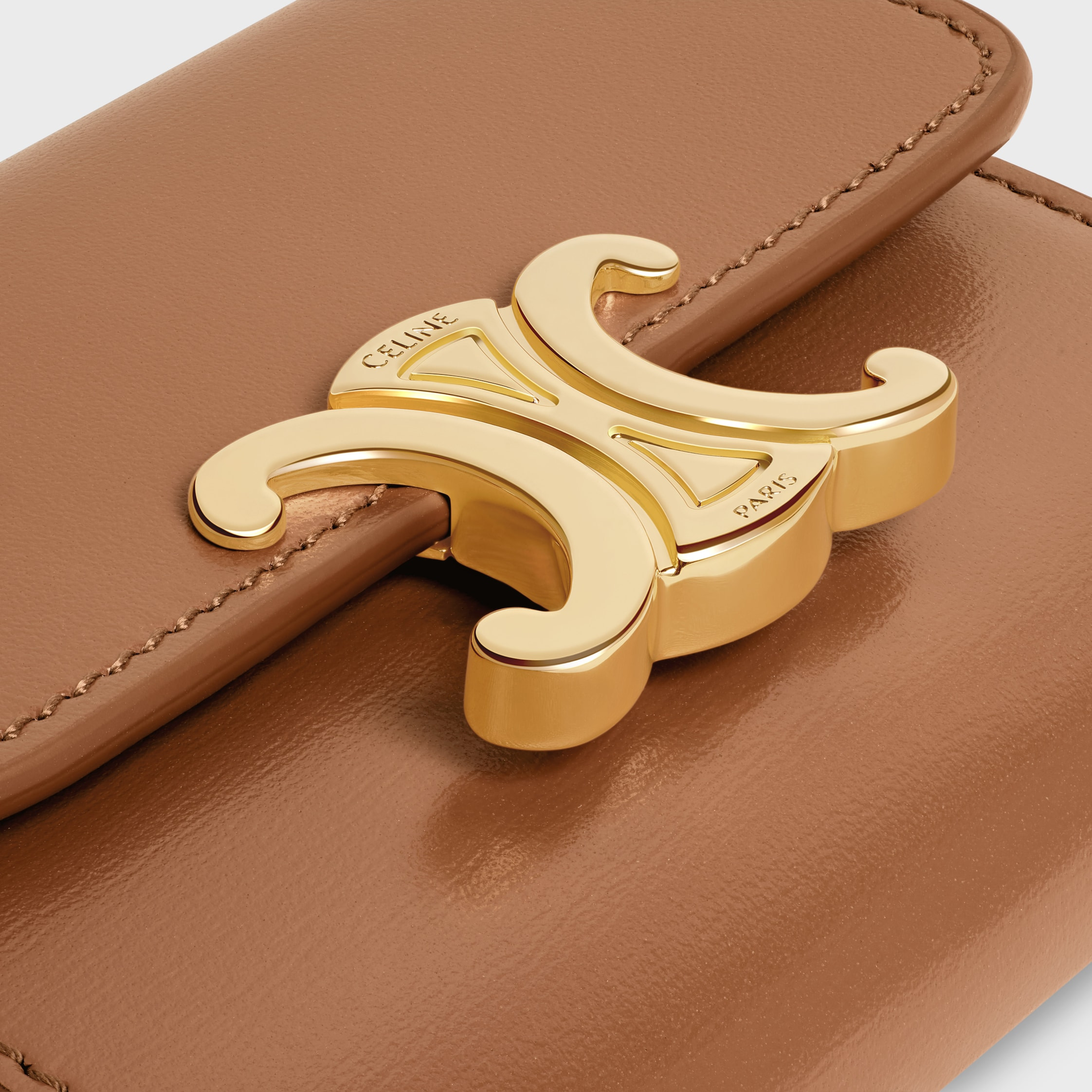 COMPACT WALLET WITH COIN TRIOMPHE in Shiny calfskin - 5