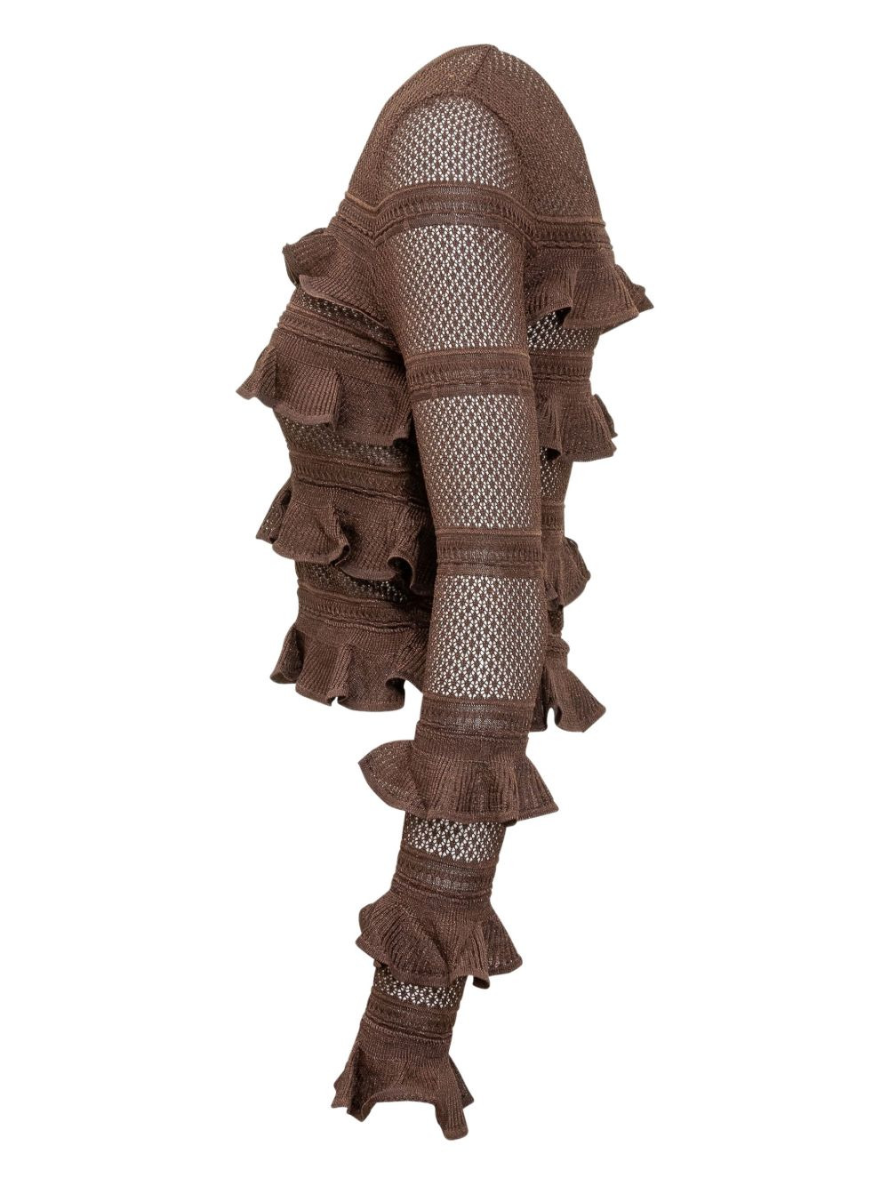 panelled ruffled top - 3