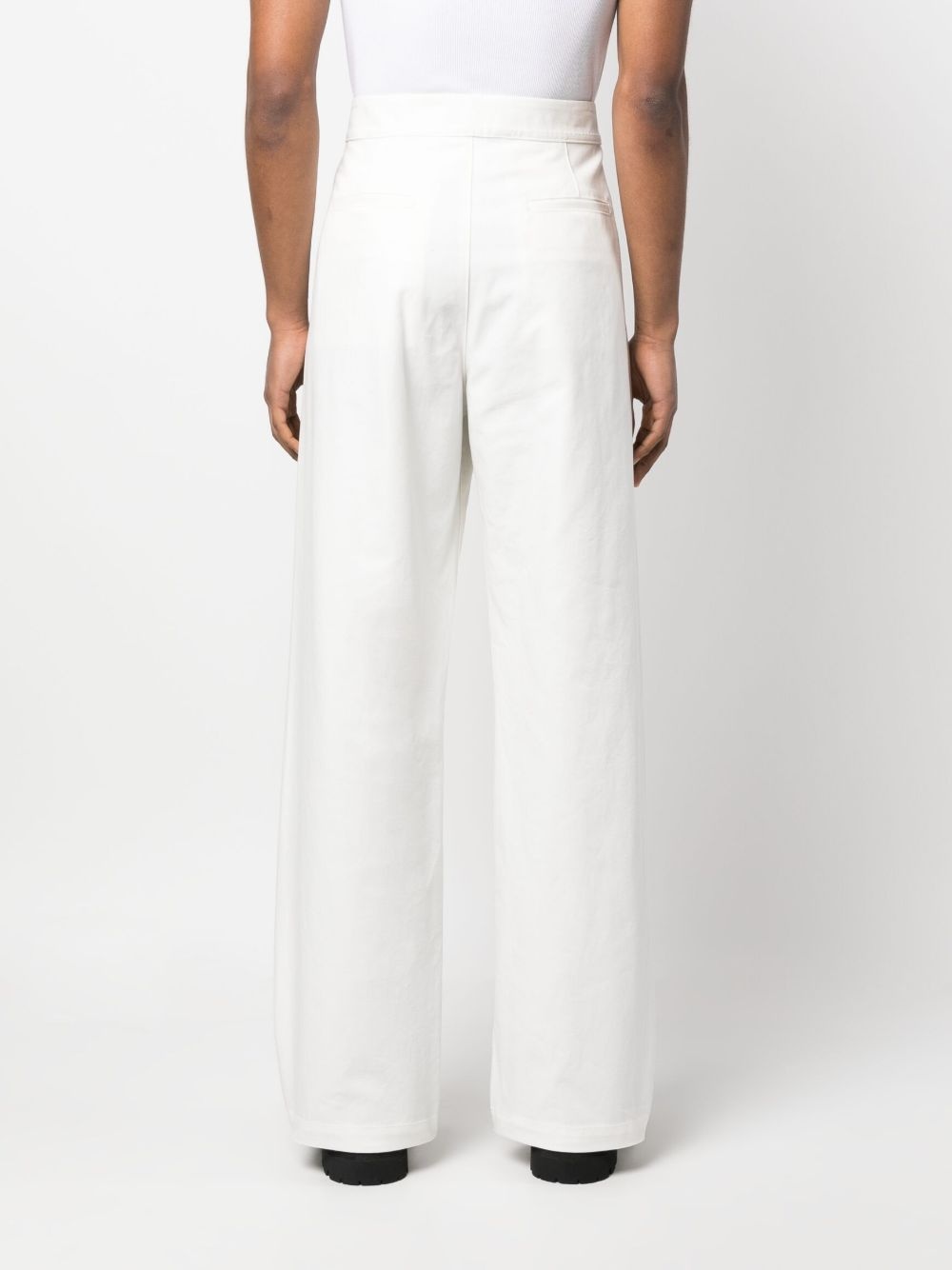 high-waisted straight-leg trousers - 4