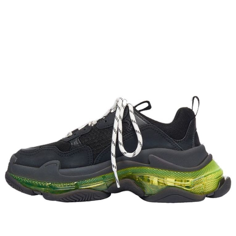 (WMNS) Balenciaga Triple S 'Black Yellow Fluo' 544351W09ON1047 - 1