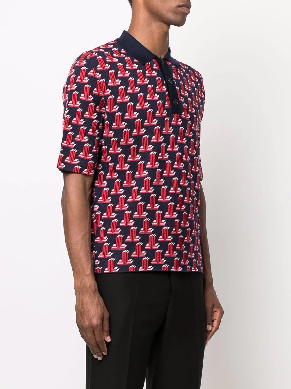 monogram-print polo shirt - 3