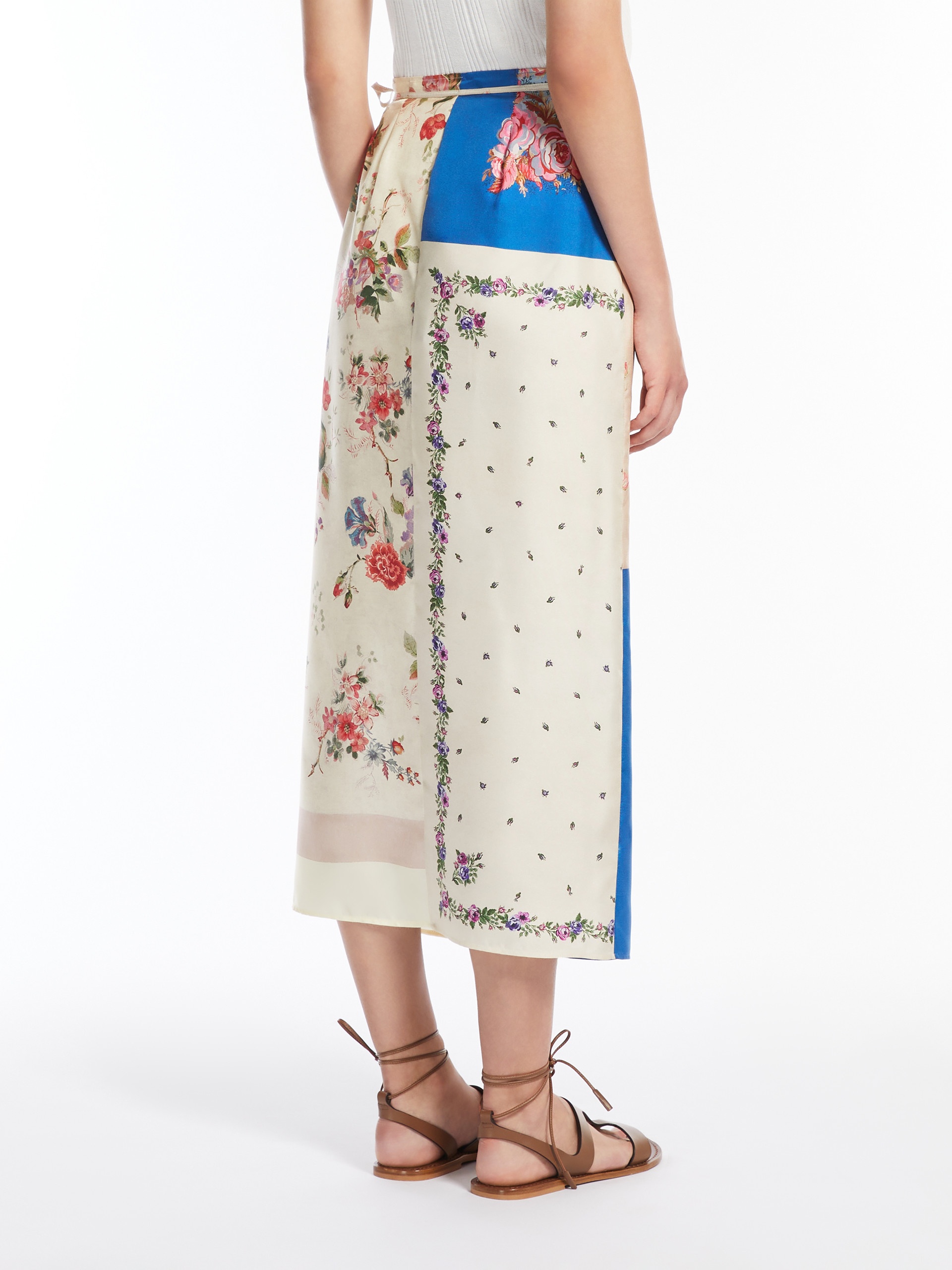 PEGGI Printed silk skirt - 4