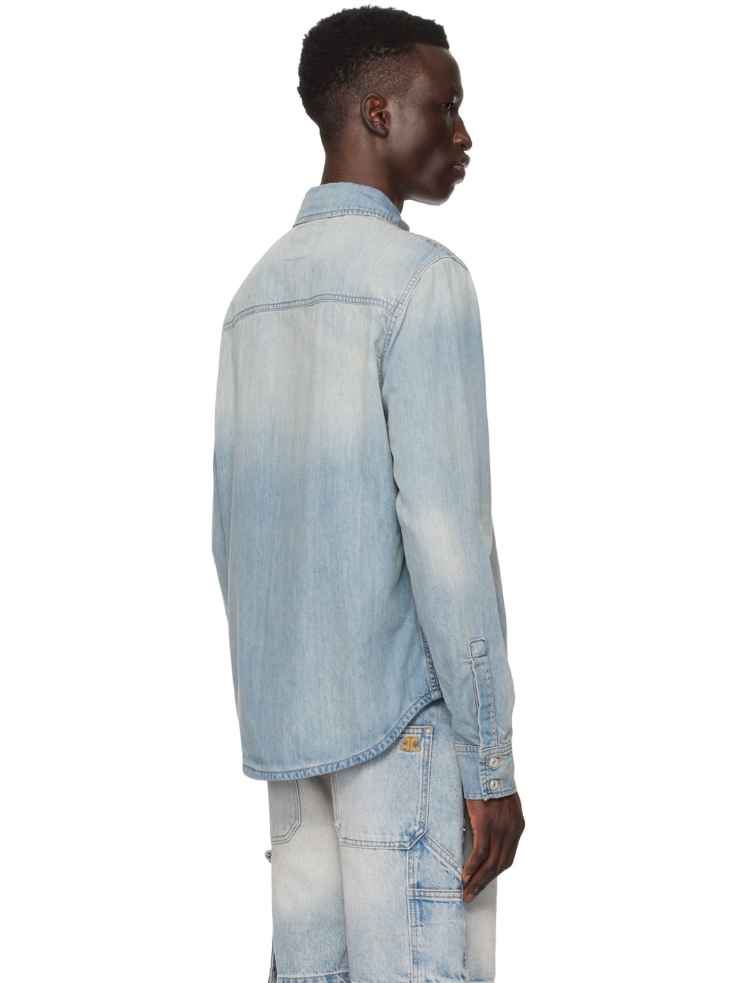 Blue Western Denim Shirt - 3