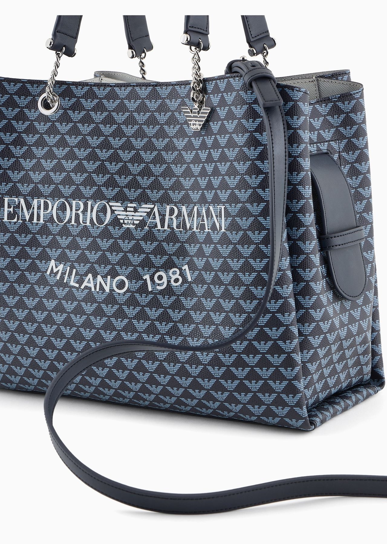 All-over eagle shopper bag with eagle charm - 5