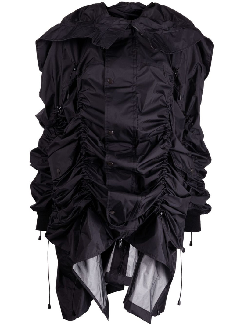 gathered-detail wool jacket 1