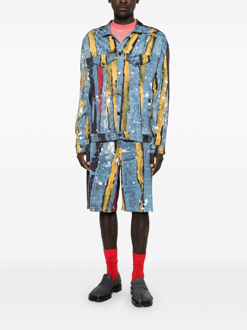 CHARLES JEFFREY LOVERBOY striped shorts outlook