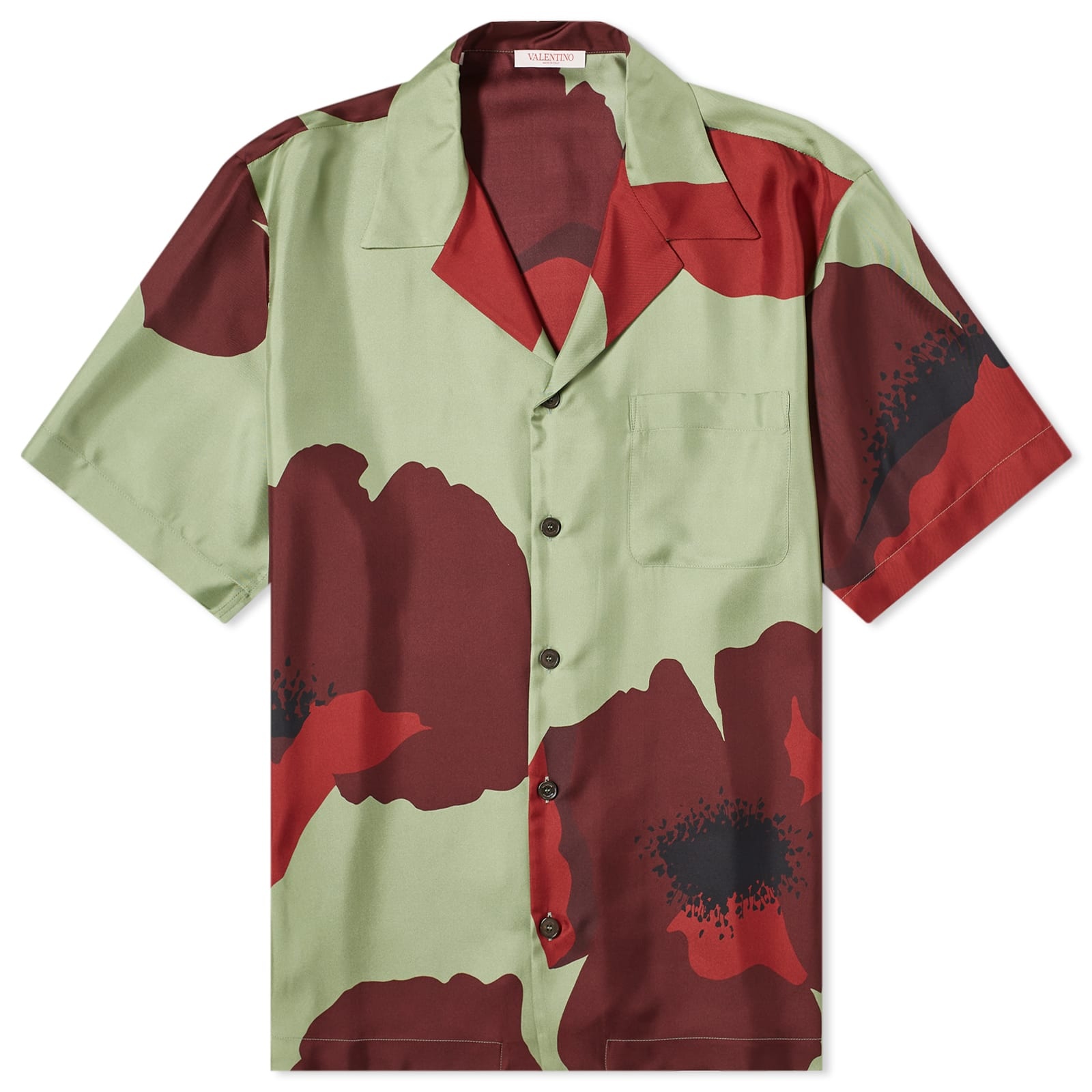 Valentino Flower Portrait Silk Vacation Shirt - 1