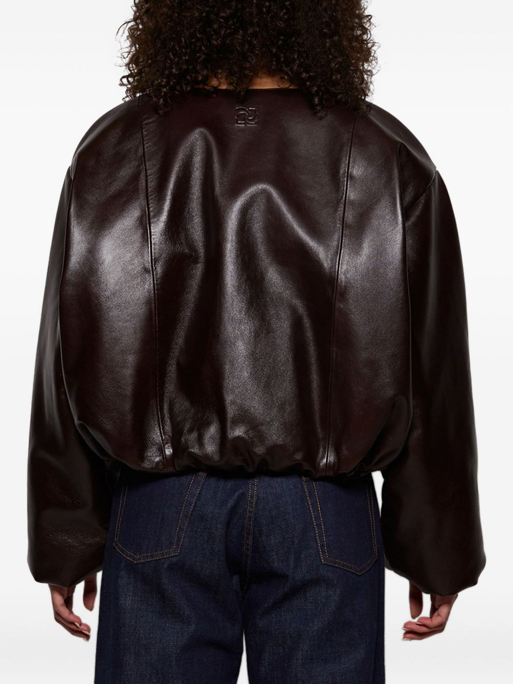 balloon-sleeve bomber jacket - 5