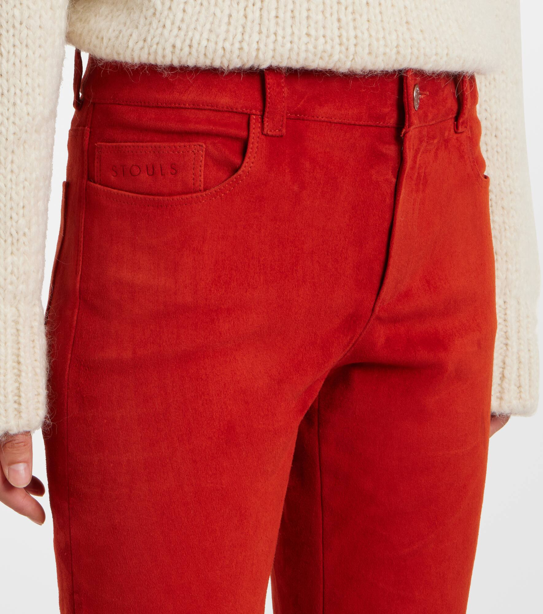 Dean 22 low-rise suede flared pants - 4