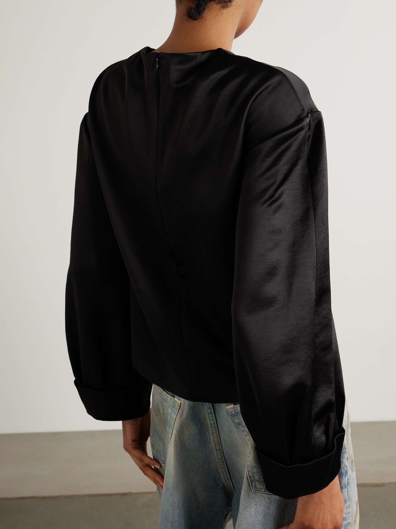 JW Anderson Satin top Black | netaporter | REVERSIBLE