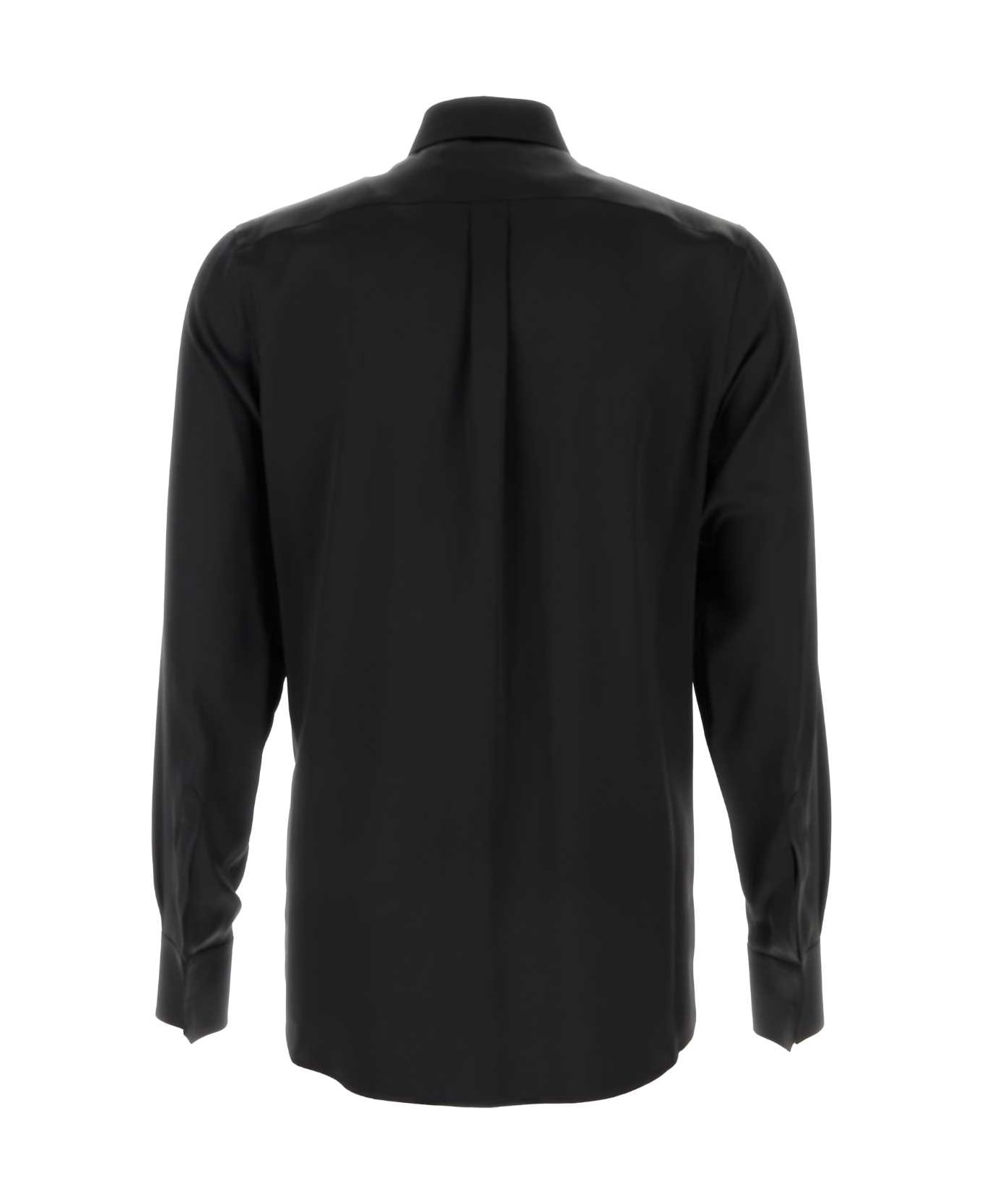 Black Satin Martini Shirt - 2