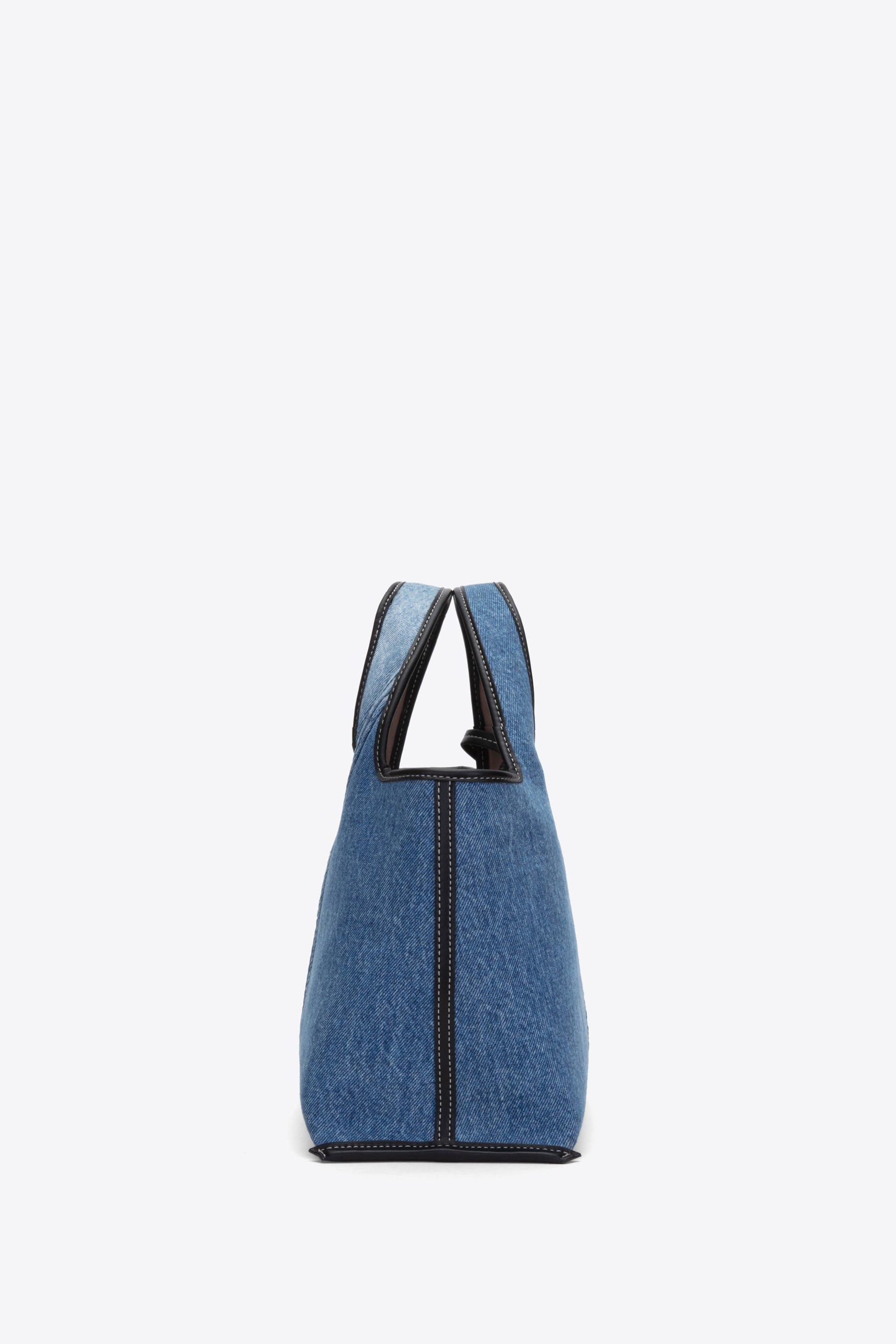 Denim Mini Market Tote with Grommets - 2