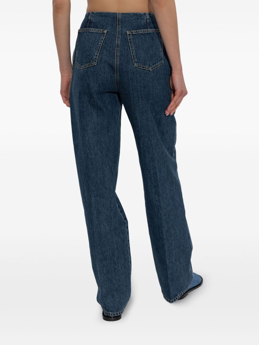 4G-embroidered straight-leg jeans - 4